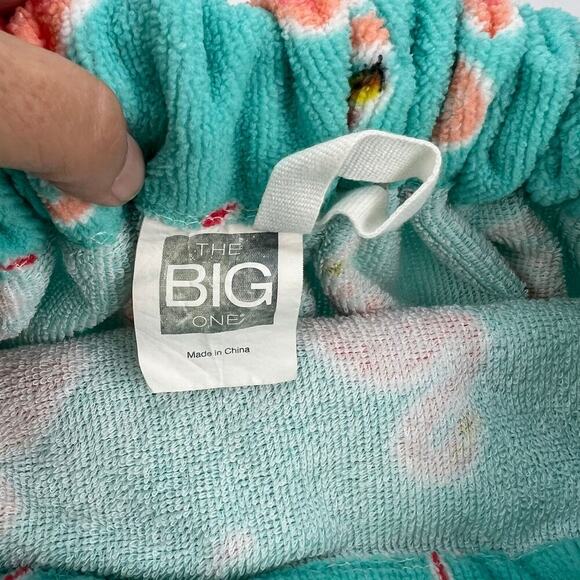 THE BIG ONE Pink Flamingo Adjustable THICK Towel Wrap Terry Cloth OS - Picture 10 of 10